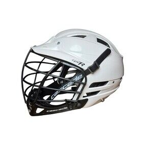 Cascade CPV-R White Lacrosse Helmet Size M/L Adjustable w/ SPR Fit Adjuster